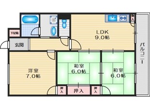 バーンフリート真上の物件間取画像